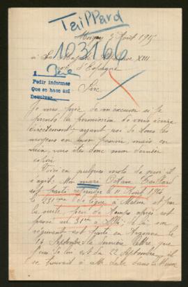 Expediente de Octave Taillard