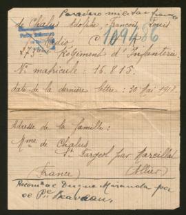 Expediente de Adolphe François Louis de Chalus