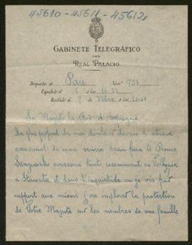 Expediente de María Carolina de Borbón-Dos Sicilias y de Wladyslaw Lubomirski