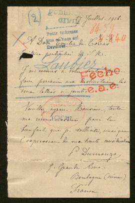 Expediente de madame de Laubier