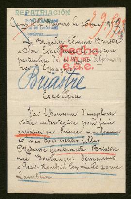 Expediente de la familia Briastre Boulanges