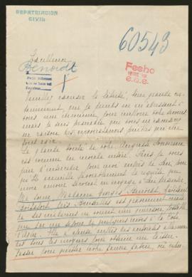 Expediente de madame Georges Benoidt