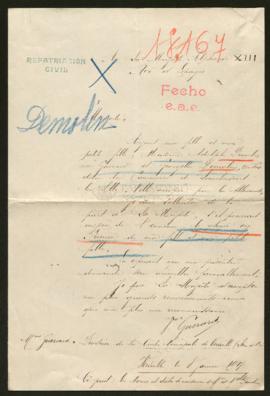 Expediente de la familia Demolin-Guérard