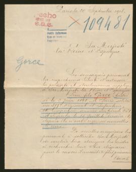 Expediente de André Gorce