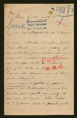 Expediente de Joseph Auguste Hippolyte Roux