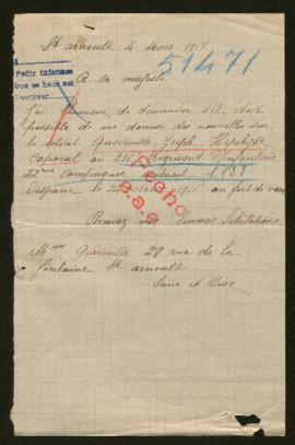 Expediente de Joseph Hipolyte Quédeville