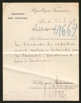 Expediente de las familias Daumal Dapremont y Malherbe Daumal