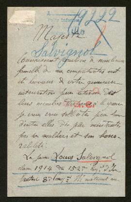 Expediente de Louis Salvignol