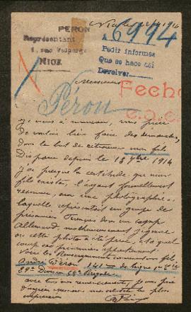 Expediente de André Péron