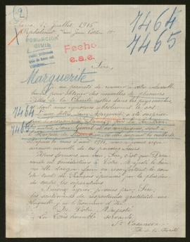 Expediente de Marguerite y Guéral y sus compañeras religiosas