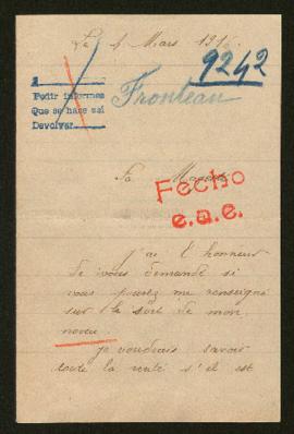 Expediente de Victor Constant Fronteau