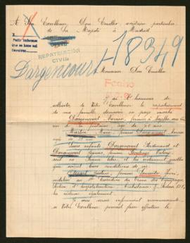 Expediente de la familia Dargencourt Martin y Justine Lemaître Accart