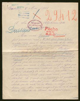 Expediente de Gustave Dussaut
