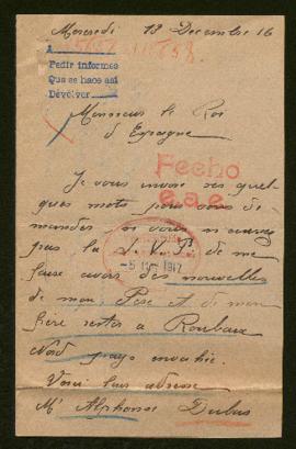 Expediente de Alphonse Dubus y Alphonse Dubus y esposa