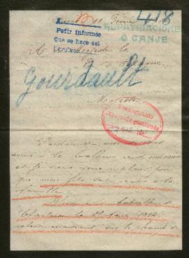 Expediente de Léon Gourdault