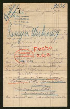 Expediente de la familia Samyn Werbroucq
