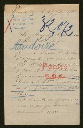 Expediente de Maurice Léon Audoire