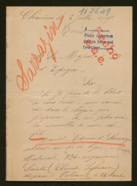 Expediente de Daniel Edouard Sarrazin