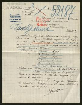 Expediente de la familia de Jean Baptiste Vangheluwe