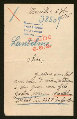 Expediente de Gaston Marius Lantelme