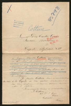 Expediente de Amedée Cottun