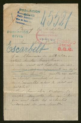 Expediente de la familia Escarbelt Dupuis