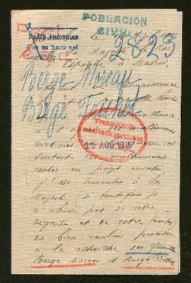 Expediente de las familias Bergé-Moreau y Bergé-Frichet