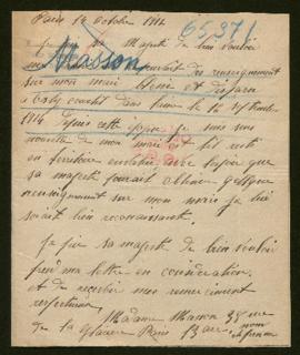 Expediente de Florentin Albert Masson