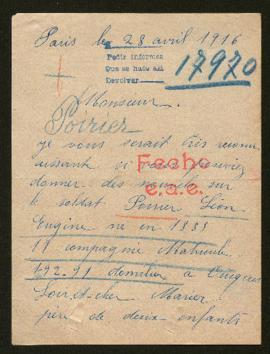 Expediente de Léon Eugène Poirier