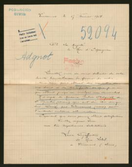 Expediente de madame Julien Adgnot e hijos