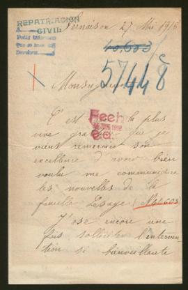 Expediente de madame Roussel-Prévost y madame Accard-Prévost