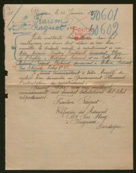 Expediente de mesdames Fraison Froissard  y Raguet Robinet