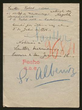 Expediente de Robert Sautter