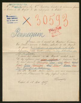 Expediente de las familias Pennequin, Wiart y Laine