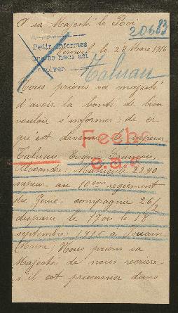 Expediente de Eugène François Alexandre Taluau