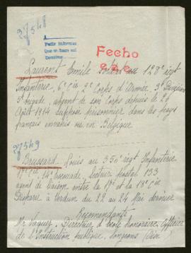 Expediente de Emile Laurent y Louis Brussard