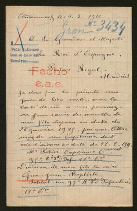 Expediente de Jean Baptiste Gron