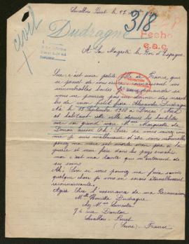 Expediente de Alexandre Dudragne y madame Marquette