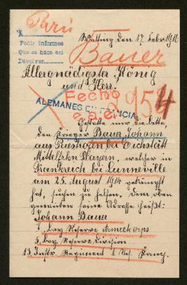 Expediente de Johann Bauer