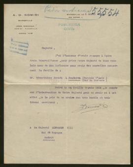 Expediente de Démosthénes Nomidi y familia