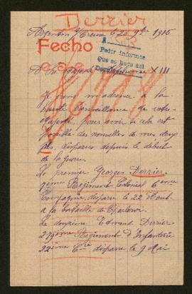 Expediente de los hermanos Georges y Edmond Derrier