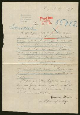 Expediente de Jean Baptiste Sorriaux