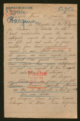 Expediente de Gabrielle Basquin Machu e hija