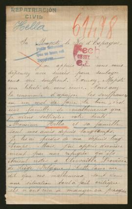 Expediente de monsieur Hella y su familia