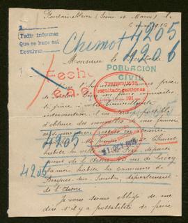 Expediente de madame Paul Chimot, madame Chimot y la familia Legret