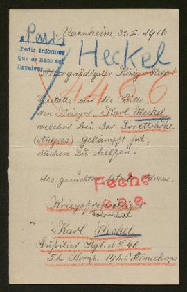 Expediente de Karl Heckel