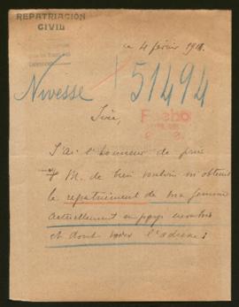 Expediente de madame Arthur Nivesse