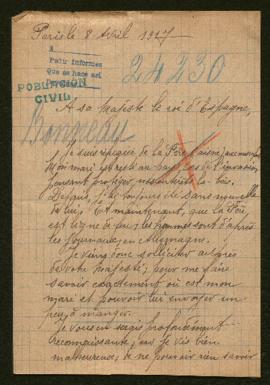 Expediente de Joseph Bonneau