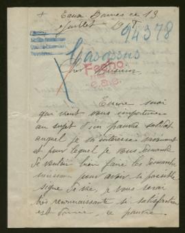 Expediente de Marcellin Casassus