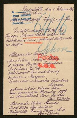 Expediente de Johann Schön